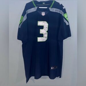 Russell Wilson Seattle Seahawks #3 Nike NFL Authentic Home Jersey Men’s 56 = 3XL